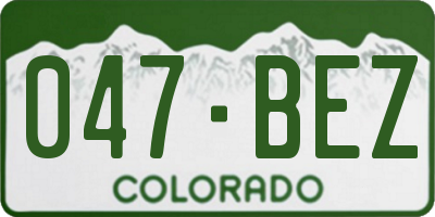 CO license plate 047BEZ