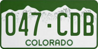 CO license plate 047CDB