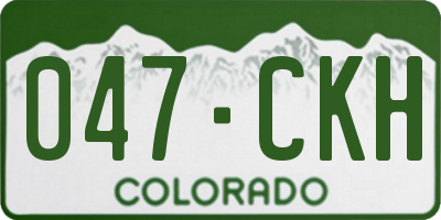 CO license plate 047CKH
