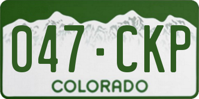 CO license plate 047CKP