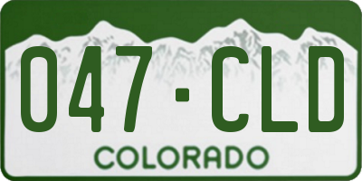 CO license plate 047CLD