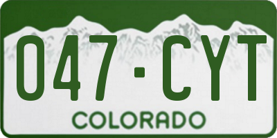 CO license plate 047CYT