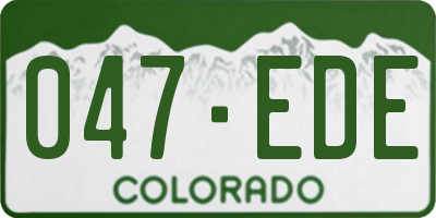 CO license plate 047EDE