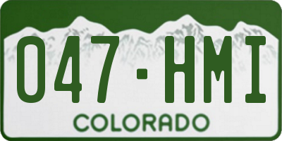 CO license plate 047HMI