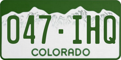 CO license plate 047IHQ