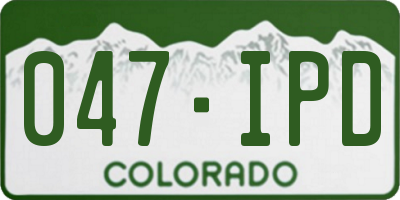 CO license plate 047IPD