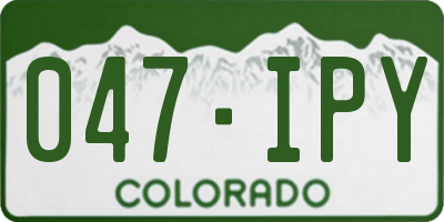 CO license plate 047IPY