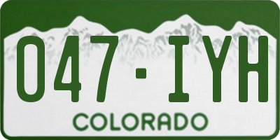 CO license plate 047IYH