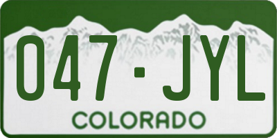 CO license plate 047JYL