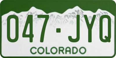 CO license plate 047JYQ