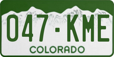 CO license plate 047KME