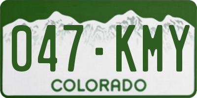 CO license plate 047KMY