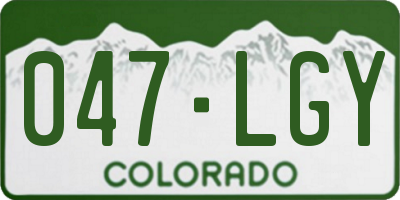CO license plate 047LGY
