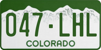 CO license plate 047LHL