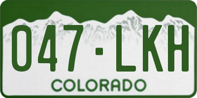 CO license plate 047LKH
