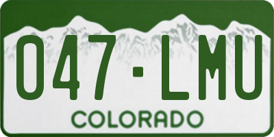 CO license plate 047LMU