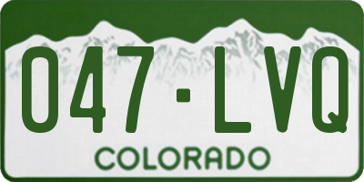 CO license plate 047LVQ