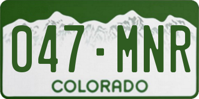 CO license plate 047MNR
