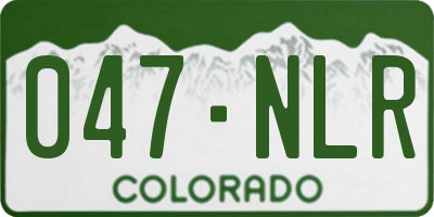 CO license plate 047NLR