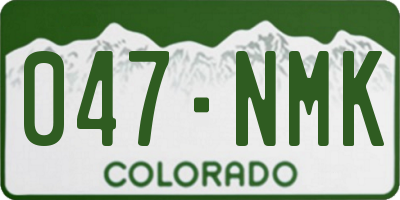 CO license plate 047NMK
