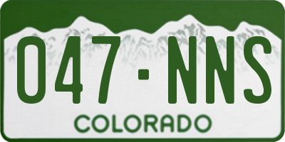 CO license plate 047NNS