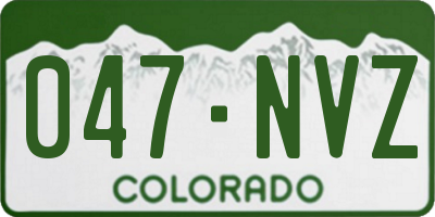 CO license plate 047NVZ