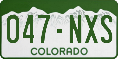 CO license plate 047NXS