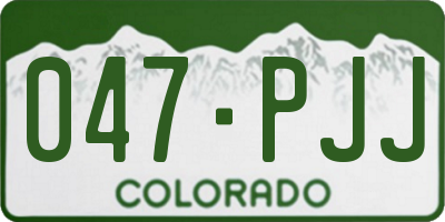 CO license plate 047PJJ