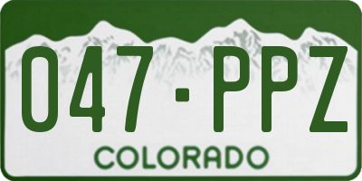 CO license plate 047PPZ