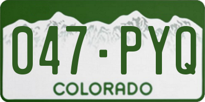 CO license plate 047PYQ