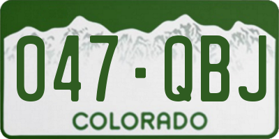 CO license plate 047QBJ