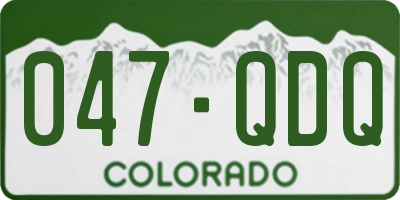 CO license plate 047QDQ