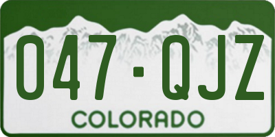 CO license plate 047QJZ
