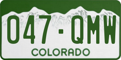 CO license plate 047QMW