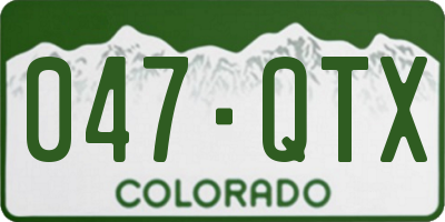 CO license plate 047QTX