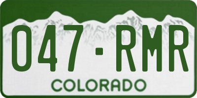 CO license plate 047RMR