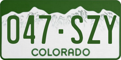 CO license plate 047SZY