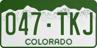 CO license plate 047TKJ