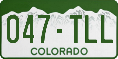 CO license plate 047TLL