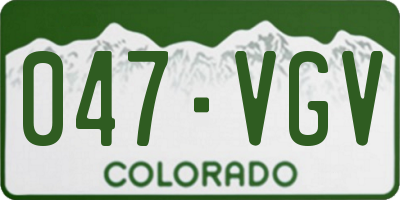 CO license plate 047VGV
