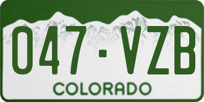 CO license plate 047VZB