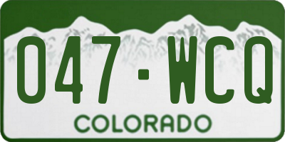 CO license plate 047WCQ