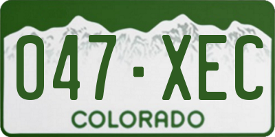 CO license plate 047XEC