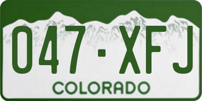 CO license plate 047XFJ