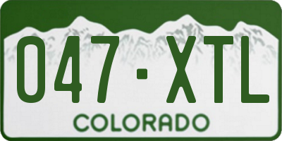 CO license plate 047XTL
