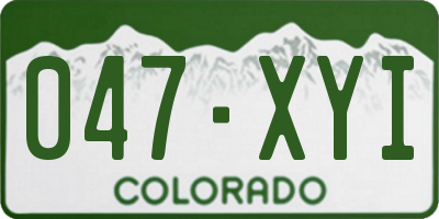 CO license plate 047XYI