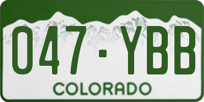 CO license plate 047YBB
