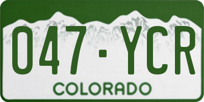 CO license plate 047YCR