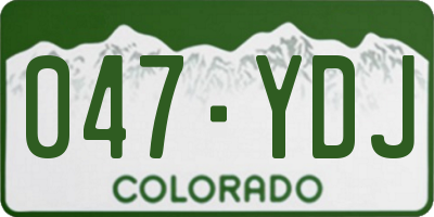 CO license plate 047YDJ