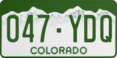 CO license plate 047YDQ